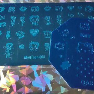 Brand New! Set 2 Nail Stamping Plates ~ Shipping Included!